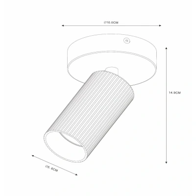 Immagine di Lucide Spot soffitto Clubs, 1 luce, nero