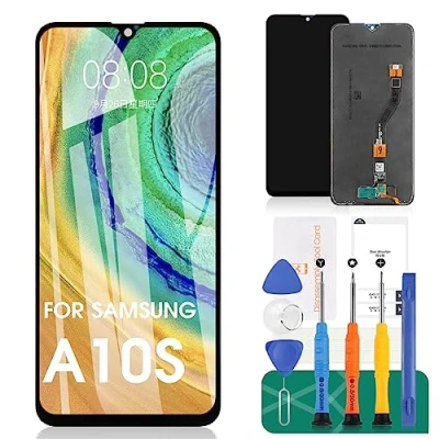 Immagine di SRJTEK Ricambio per prodotto Samsung Galaxy A10s A107 Schermo SM A107F, A107M Display LCD Touch Digitizer Sensor Kit Matrix (Nero Senza Telaio TFT)
