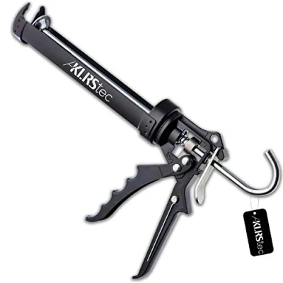 Immagine di KLRStec® PREMIUM Pistola per Silicone meccanica in metallo Pressa a cartuccia 2K di alta qualità la stuccatura con tutte le comuni cartucce sigillante e adesivo da 310 ml