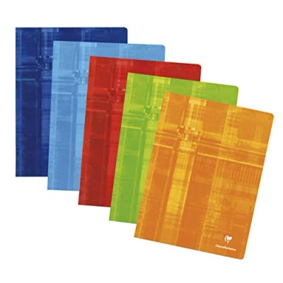 Immagine di Clairefontaine 63362C Quaderno rilegato, formato A4+, a quadretti, 90 g, 48 fogli, colori assortiti, confezione da 10