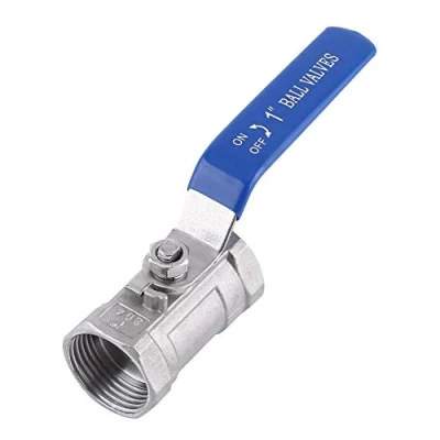 Immagine di Akozon Valvola a Sfera Inox 1/4&quot; 3/8&quot; 3/4&quot; 1&quot; 1 1/2&quot; Rubinetto Ridotto Valvole Acciaio 304 Tubo Femmina Filettato BSP 6 Dimensioni(1&quot;)