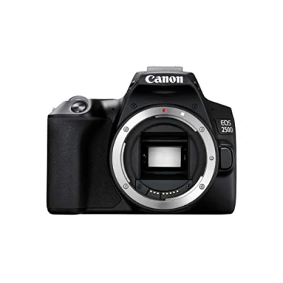 Immagine di Canon EOS 250D Fotocamera reflex digitale (24, 1 Megapixel, display Vari Angle da 7,7 cm (3 pollici), sensore APS C, 4K, Full HD, DIGIC 8, WLAN, Bluetooth), alloggiamento nero