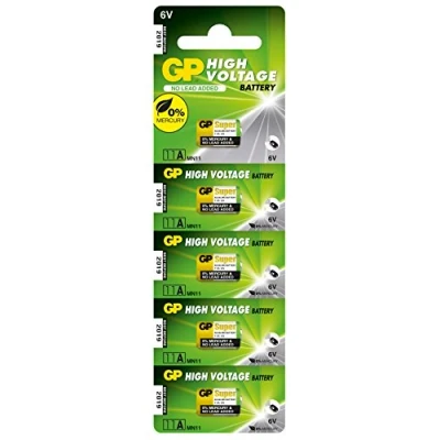 Immagine di Batterie 11A Set da 5 Pile GP Alkaline 11 A Alcaline 6V Lunga Durata