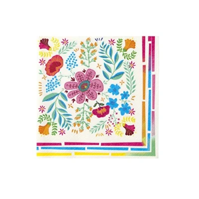 Immagine di Talking Tables Tovaglioli di Carta Stile Boho Colorati Usa e Getta per Cene Estive, Barbecue, Picnic, Compleanni, Festival in Confezione da 20, 33 x cm
