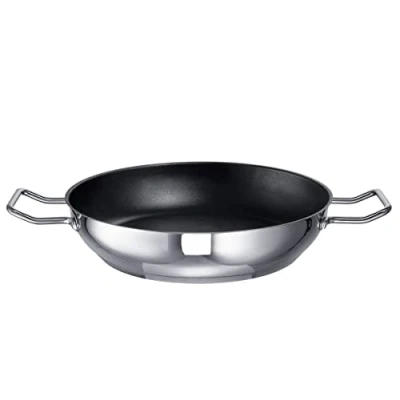 Immagine di Schulte Ufer Industar for Professionals 163048 24 Padella con manici in acciaio inox, colore: Argento/Nero