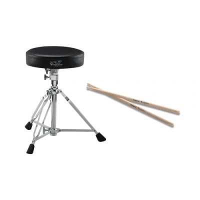 Immagine di ROLAND DAP 2X Confezione Accessori V Drums Comodo Sgabello e Bacchette di Alta Qualità per i Drummer Robusto Altezza Regolabile Perfetto Principianti le Drum Session Più Intense