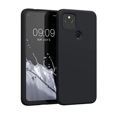 Immagine di kwmobile Custodia Compatibile con Google Pixel 4a 5G Cover Back Case per Smartphone in Silicone TPU Protezione Gommata nero matt
