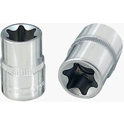 Immagine di KS TOOLS 918.4352 Serie di bussole DIN3120, ISO1174 E12 Acciaio al cromo vanadio Torx esterno, Profilo E zigrinato