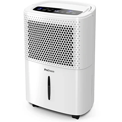 Immagine di Pro Breeze Deumidificatore 12L / Day con display digitale dell&#039;umidità, modalità Sleep, drenaggio continuo, asciugatura della biancheria e timer 24 ore Ideale per umidità condensa