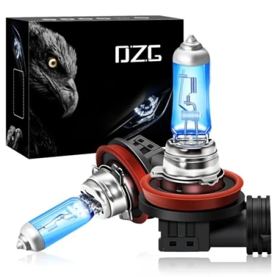 Immagine di DZG H8 Lampadine alogene 12V 35W Faro lampade 5000K Bianco caldo Fendinebbia Lampadina DRL, 2 Pezzi