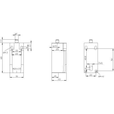 Immagine di Siemens 3SE52320BC05 3SE5232 0BC05 Fine corsa 240 V/AC 3 A Pistone Momentaneo IP67 1 pz.