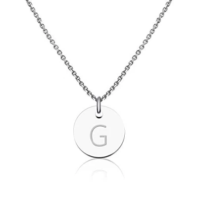 Immagine di GD GOOD.designs Catena in argento con gancio rotondo lettera (personalizzato) Gioielli per donne L Leonardo Livio Lorenzo Loris Luca Licia Lidia Liliana Lisa Loredana Lorella Lorena