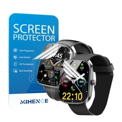 Immagine di MIHENCE pellicola protettiva compatibile con WeurGhy/Kuizil 1,91&#039;&#039; smartwatch T70, in TPU HD per T70 da [6 pezzi]