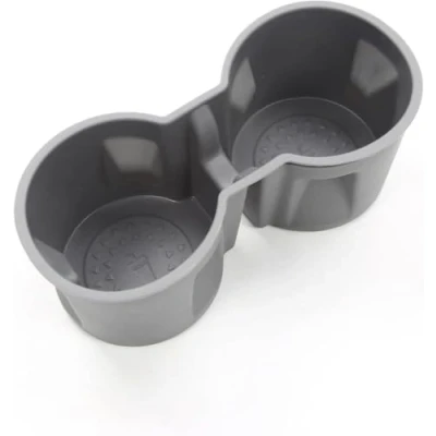 Immagine di Modello 3 Y Console Centrale portabicchieri Auto, per Tesla 2021 2022, in silicone realizzato TPE ecologico (Grigio)
