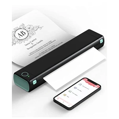 Immagine di Phomemo M08F Stampante Portatile A4, Termica Compatibile con Smartphone via Bluetooth, PC Cavo USB, Da Viaggio Supporta A4 Carta