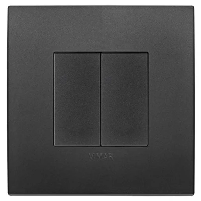 Immagine di VIMAR 0K03925.07 Arké Kit comando connesso, senza fili e batterie, VIEW Wireless standard Bluetooth completo di supporto, tasti, placca 2M, Nero