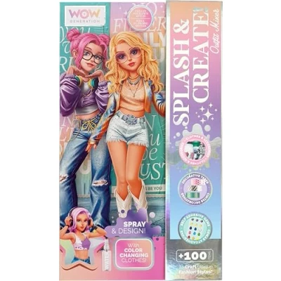 Immagine di WOW GENERATION Splash and Create, crea i tuoi outfit, spray d&#039;acqua, gemme decorative, CDU (6X2)