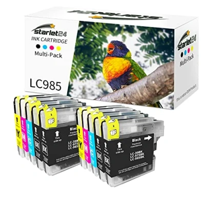 Immagine di Starlet24 cartucce d&#039;inchiostro compatibili per Brother LC985, DCP J 125, 140 W, 315 515 MFC 220, 265 W (4 nero, 2 ciano, magenta, gialli)