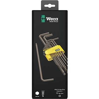 Immagine di Wera 950/13 Hex Plus Imperial 1 brugola interna Kit di chiavi a 13 parti