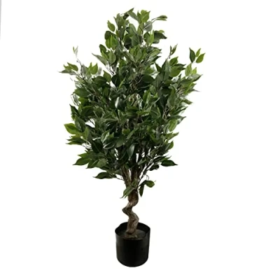 Immagine di Leaf Albero con foglie artificiali, ficus evergreen, 110 cm