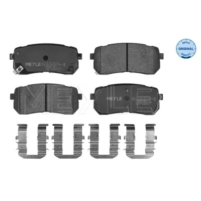 Immagine di MEYLE 025 245 5915/W Kit pastiglie freno ORIGINAL Quality Assale posteriore con segnalatore acustico usura lamierino anticigolío accessori