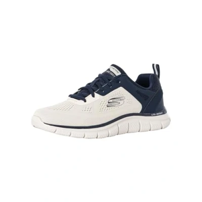 Immagine di Skechers Traccia più Ampia, Sneaker Uomo, Finiture Blu Navy in Maglia di Poliuretano con Ingegnerizzazione Bianco Sporco, 42.5 EU