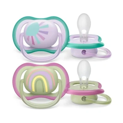 Immagine di Philips Avent Set di 2 ciucci Ultra Air 0/6 mesi, SCF085/30, colori misti