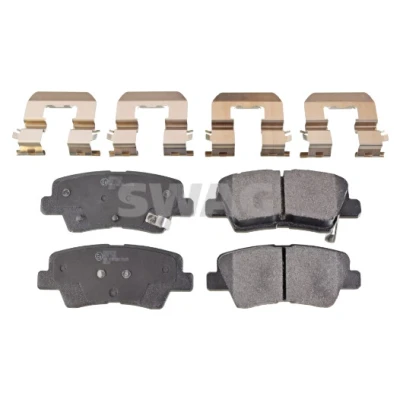 Immagine di SWAG 33 10 6558 Kit pastiglie freno Assale posteriore con segnalatore acustico usura materiale di fissaggio HYUNDAI: i10 II Hatchback