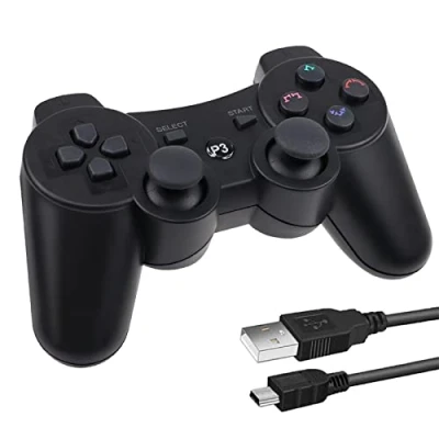 Immagine di Lunriwis Joystick per PS3, Controller senza fili di Gioco Bluetooth PS3 con Dualshock e Sensore a 6 assi Wireless