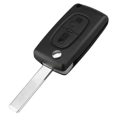 Immagine di OcioDual Guscio Chiave Telecomando a 2 Pulsanti, CE0523 con Lama HU83, Custodia Compatibile Peugeot 206 207 306 307 308 407 607 806, Citroen C2 C3 C4 C5 C6,