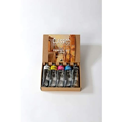 Immagine di Maimeri colori a Olio Linea Classico Set in cartone 5 Tubi 60ml primari