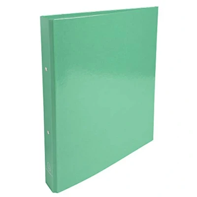 Immagine di Exacompta 549293E Conf. da 10 Raccoglitori Foderati in Cartoncino Lucido Plastificato Iderama 2 Anelli Tondi 30 mm Dorso 40 F.to Esterno 26x32 cm per A4 Colore Verde Scuro