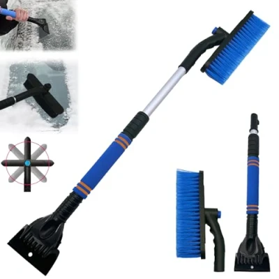Immagine di Coffee Life Plus Spazzola da Neve per Auto,Spazzola Girevole 3 in 1 Raschietto Ghiaccio Neve,Raschietto con Parabrezza Auto (Blu)