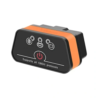 Immagine di vgate OBD Bluetooth, icar 2 BLE4.0 OBD2 Adapter Strumento di Scansione Lettore Codice Auto per iOS, Android e Windows (Nero/Arancione)