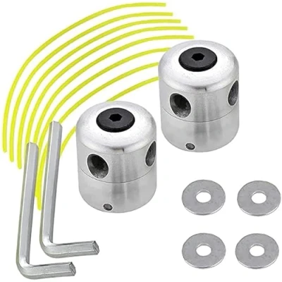 Immagine di Kimuwote 2PCS Testine Tagliabordi Tagliaerba, Testina Decespugliatore Universale, Testa Doppia per Decespugliatore, Alluminio Tagliaerba a Benzina.