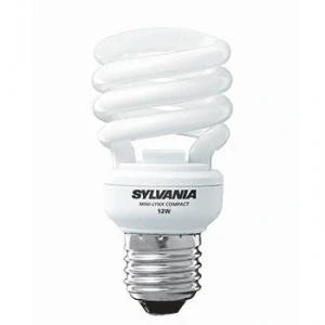 Immagine di Sylvania Lampadina spiralata a risparmio energetico, 15W (come 75W), attacco vite, 6.000 ore di durata, accensione rapida, luce: bianco caldo