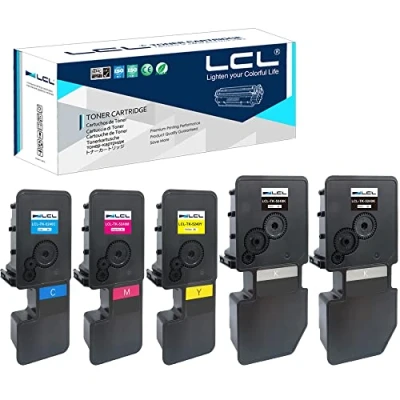 Immagine di LCL TK 5240 TK5240 Cartucce di Toner Compatibile per Kyocera 5240K 5240C 5240M 5240Y Compatible ECOSYS M5526 M5526cdw M5526cdn P5026 P5026cdn P5026cdw(2KCMY,4 Pack)