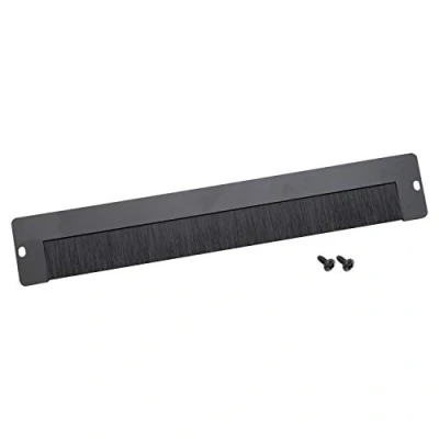 Immagine di HMF 66429 02 Passacavo con inserto per spazzola armadio server da 19 pollici esterno nero