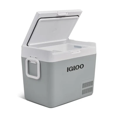 Immagine di IGLOO ICF40 nevera con compresor una capacidad de 38 litros, 12/24 V y 230 V, mini refrigerador para coche, camión, barco, caravana toma corriente