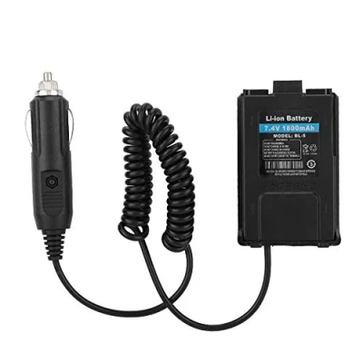 Immagine di eliminatore di batteria, batteria per auto walkie talkie radio UV 5R, adattatore caricabatterie 12V 5R 5RA + batterie