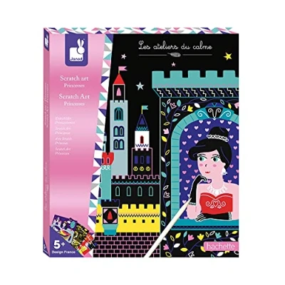 Immagine di Janod From 5 years old Pretty Princesses Scratch Art Creative Kit Les Ateliers du Calme Leisure Dexterity and Concentration J07893