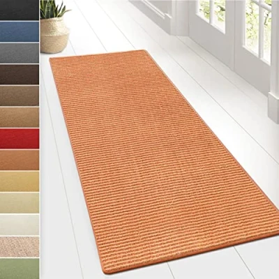 Immagine di Floordirekt tappeto in sisal Sylt, o passatoia di alta qualità, disponibile diversi colori e dimensioni, durevole resistente (80 x 100 cm, albicocca)