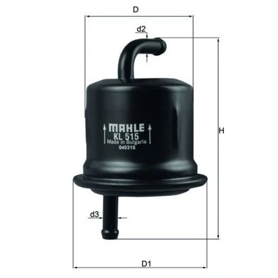 Immagine di MAHLE ORIGINAL KL 515 Filtro Carburante per condotti/circuiti 8 8,0 SUZUKI: Wagon R+ II Hatchback