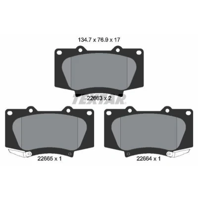 Immagine di TEXTAR 2266301 Kit pastiglie freno con segnalatore acustico usura
