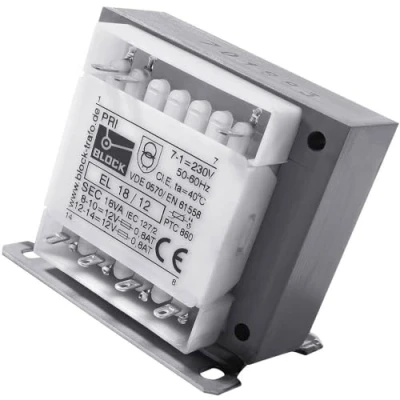 Immagine di Block EL 100/24 Trasformatore di comando, disolamento, sicurezza 1 x 230 V/AC 2 24 100 VA 2.08 A