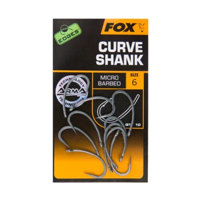 Immagine di Fox Edges Curve Shank Hooks size 6 micro barbed Ami carpfishing