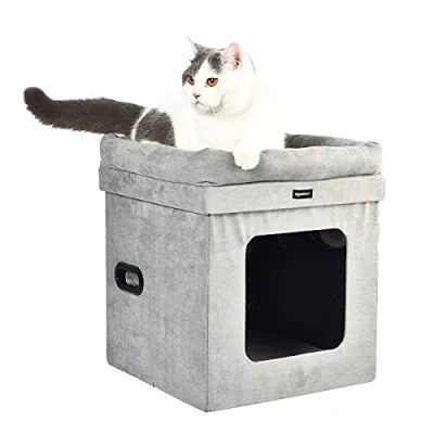 Immagine di Amazon Basics Casetta pieghevole per gatto, Grigio, 38 cm x 43