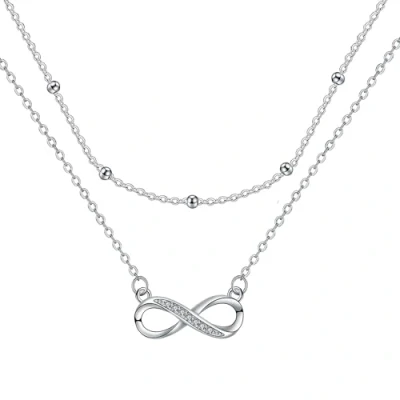 Immagine di J.MUEN Collana Infinito Donna Argento 925 strati stile boho con Scatola Regalo Collezione di gioielli originali
