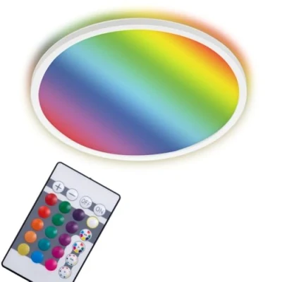 Immagine di BRILONER Leuchten Pannello LED, plafoniera dimmerabile, lampada da soffitto, RGB, controllo colore, retroilluminazione, remoto, 22 watt, 2.700 lumen, 4.000 Kelvin, bianco, Ø 42 cm