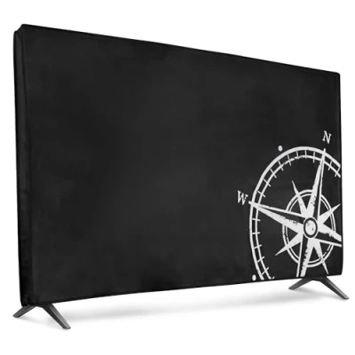 Immagine di kwmobile Protezione Compatibile con 65&quot; TV Cover Proteggi Schermo PC e da Interno Custodia Protettiva Anti Polvere bianco/nero